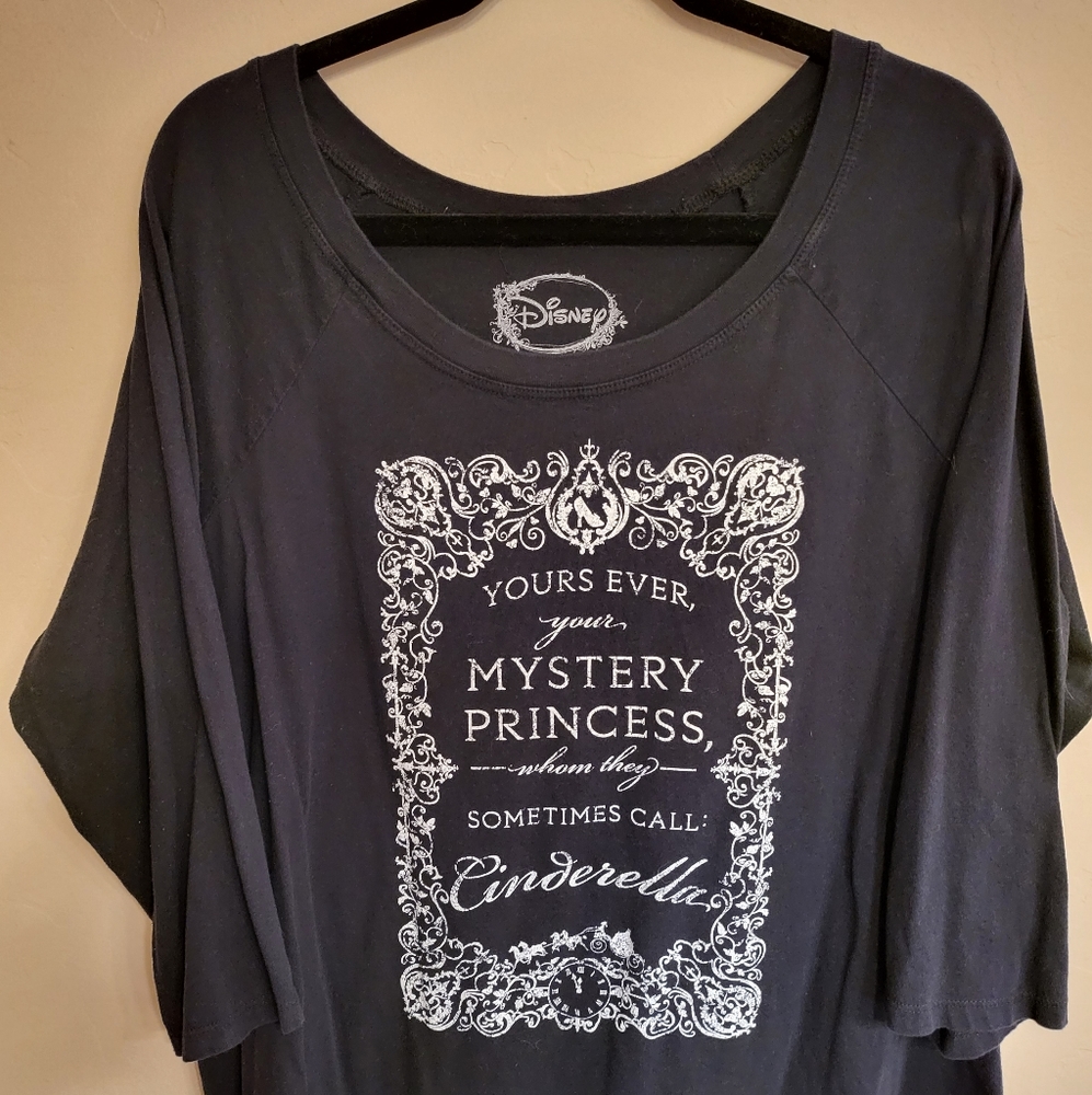 Torrid Disney Cinderella Princess 3/4 sleeve T-Shirt size 3